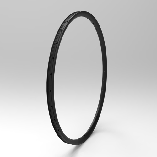 [NXT27AS28] Asymmetric 28mm Width Carbon Fiber 27.5" / 650B Mountain Bike Clincher Rim [Tubeless Compatible]