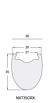CRX Wide Road Carbon Fiber Bicycle Rim and wheel NXT35CRX
