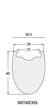 CRX Wide Road Carbon Fiber Bicycle Rim and wheel NXT40CRX