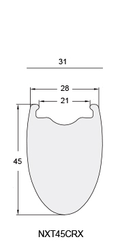 CRX Wide Road Carbon Fiber Bicycle Rim and wheel NXT45CRX