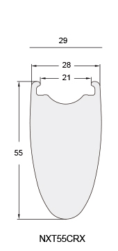 CRX Wide Road Carbon Fiber Bicycle Rim and wheel NXT55CRX