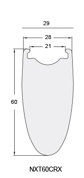 CRX Wide Road Carbon Fiber Bicycle Rim and wheel NXT60CRX
