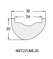 Ultralight Carbon Fiber Mountain Bicycle Rim NXT27UML30