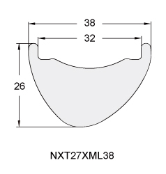 Ultralight Carbon Fiber Mountain Bicycle Rim NXT27XML38