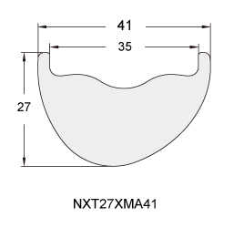 Ultralight Carbon Fiber Mountain Bicycle Rim NXT27XMA41