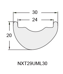 Ultralight Carbon Fiber Mountain Bicycle Rim NXT29UML30