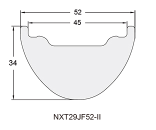 Mountain Bicycle Carbon Rim Profile Drawing NXT29JF52