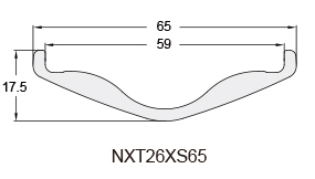 Xiphias 26 inch carbon fat bike rim NXT26XS65