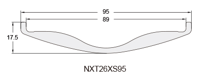 Xiphias 26 inch carbon fat bike rim NXT26XS95