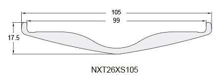 Xiphias 26 inch carbon fat bike rim NXT26XS105