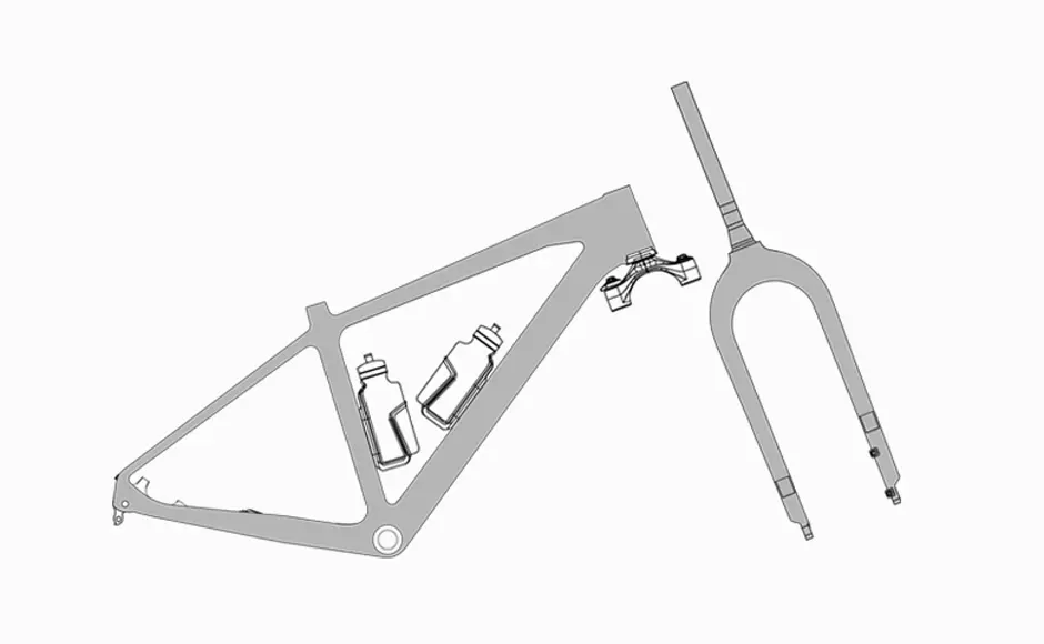 Fat Bike Carbon Fiber Frameset 150/197mm from 1380g
