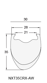 CRX Wide Road Carbon Fiber Bicycle Rim and wheel NXT35CRX-AW