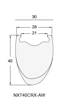 CRX Wide Road Carbon Fiber Bicycle Rim and wheel NXT40CRX-AW