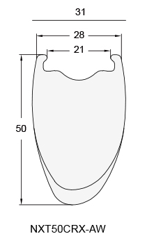 CRX Wide Road Carbon Fiber Bicycle Rim and wheel NXT50CRX-AW