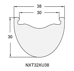 Mountain Bicycle Carbon Rim Profile Drawing 32 inch Unicycle