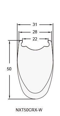 CRX Wide Road Carbon Fiber Bicycle Rim and wheel NXT50CRX-W